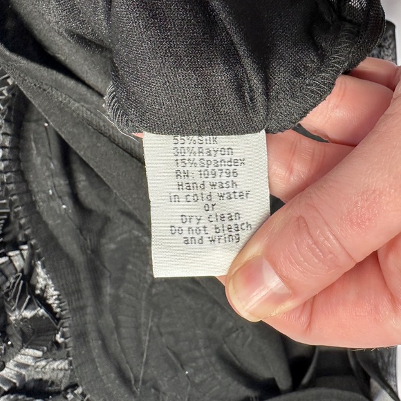 Pretty Angel Ruffled Ribbon Embellished Rhinestone Mesh Bodycon Dress Medium - Picture 8 of 13